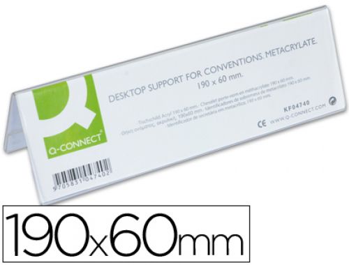 Identificadores secretaria q-connect metacrilato 190x60mm , Q-connect , 39937 , 5705831047402